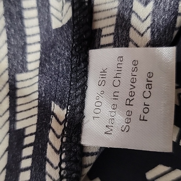 Parker "Molly" Strapless Black & Ivory Geo Print Dress, Size Tag Removed. - Picture 12 of 13